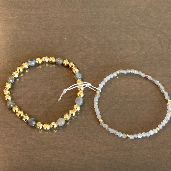 Gorjana Jewelry Gorjana Nwot Hammered Beaded Set Of Bracelets